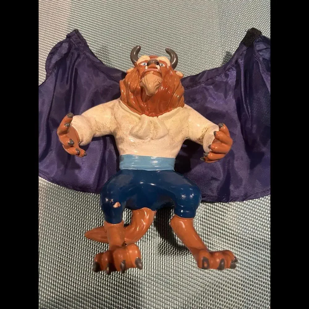Vintage‎ Disney Just Toys Beauty and the Beast BEAST Rubber Action Figure